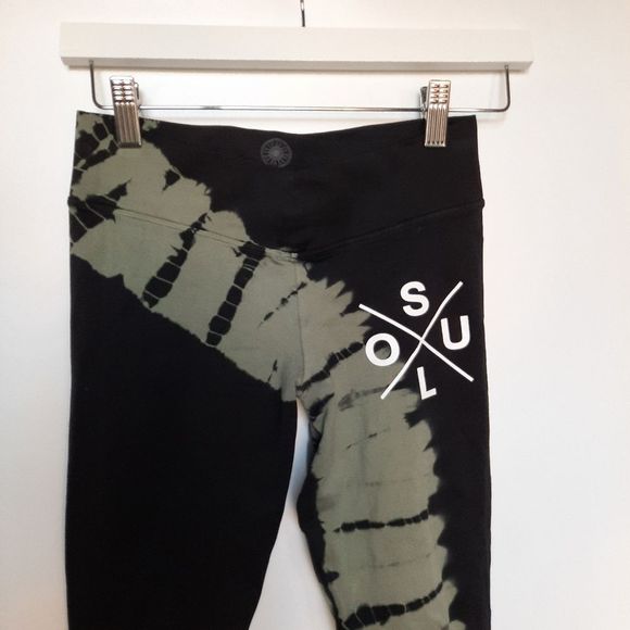 SoulCycle Black Tie Dye Leggings Size Small - Picture 5 of 13